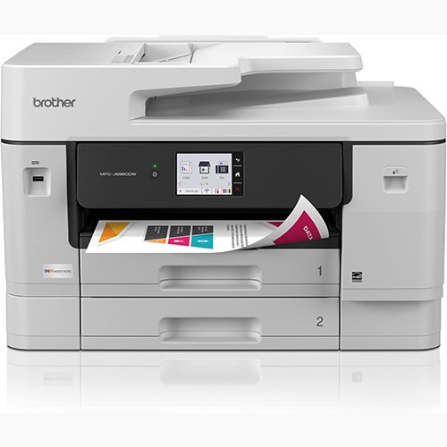Brother INKvestment 6960 Wireless Color Inkjet All-in-One Printer with 11”x17” Capabilities and 3.5” Color Touchscreen | Includes Refresh Subscription Trial(1) (MFC-J6960DW)