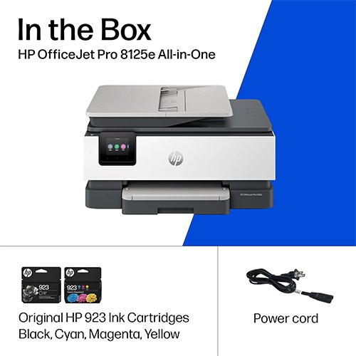 HP OfficeJet Pro 8125e Wireless All-in-One Color Inkjet Printer, Print, scan, Copy, ADF, Duplex Printing Best-for-Home Office, 3 Month Instant Ink Trial Included, AI-Enabled (405T6A) - Image 9